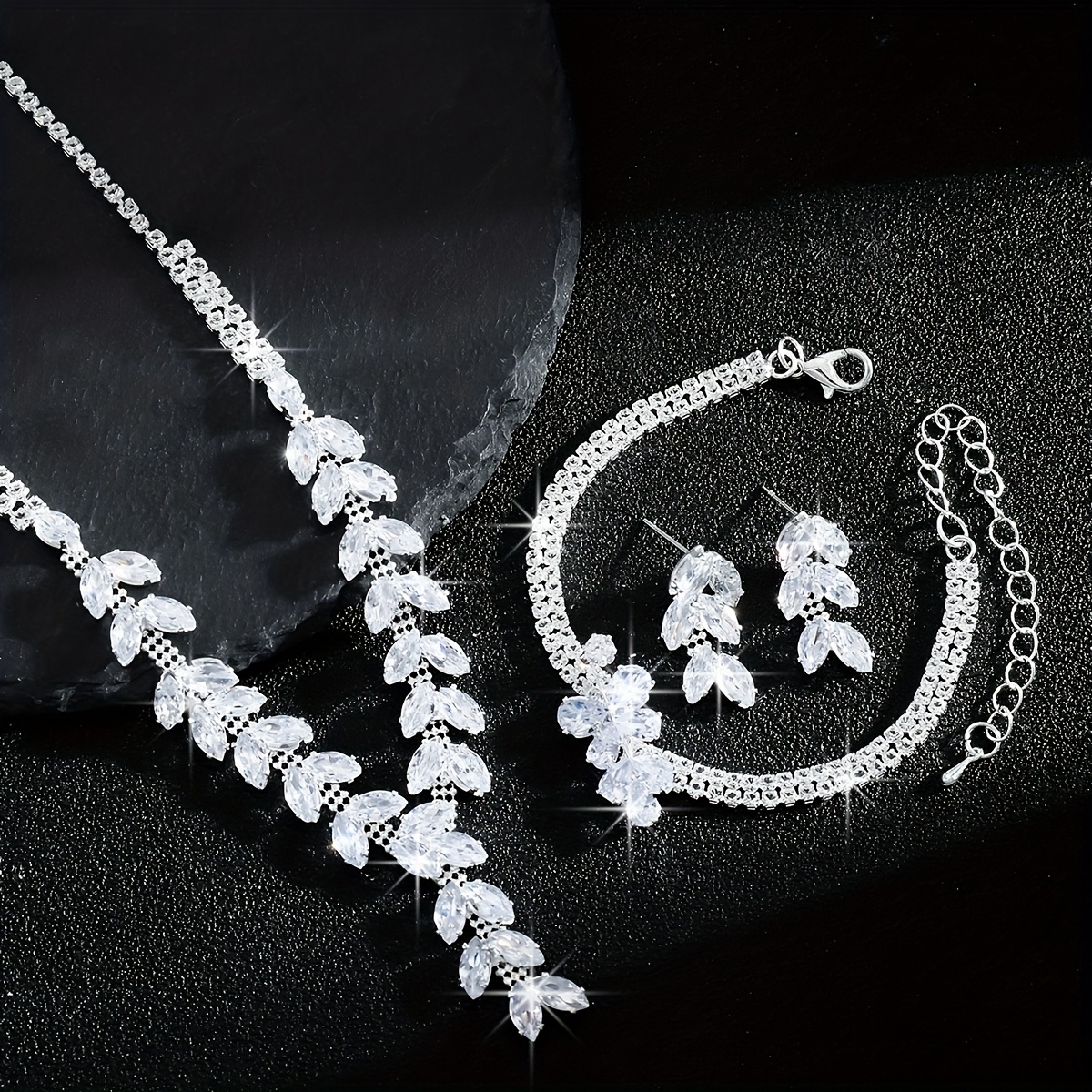 Elegant Wheat Ear Jewelry Set for Bride's Wedding